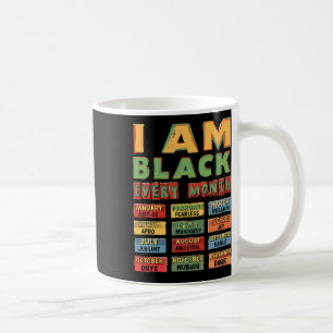 Caneca De Café Mês da História Negra Cultura Negra Eu Sou Negro T