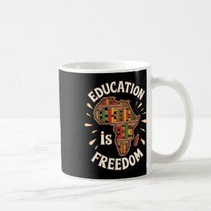 Caneca De Café Mês da História Negra Educação Liberdade Afro-Amer
