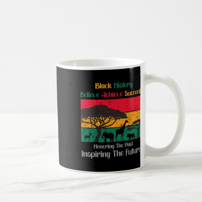 Caneca De Café Mês da História Negra Honrando o Passado e Inspira (Direita)