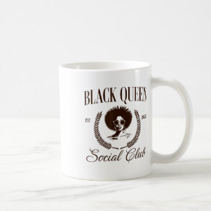 Caneca De Café Mês da História Negra Juneteenth Mulheres Rainha N