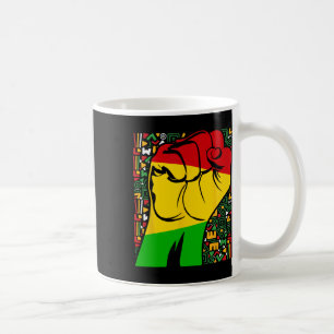 Caneca De Café Mês da História Negra Punho Africano Poderoso