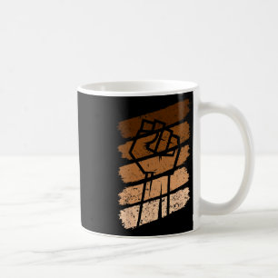 Caneca De Café Mês da História Negra Punho Vintage Mulheres Menin