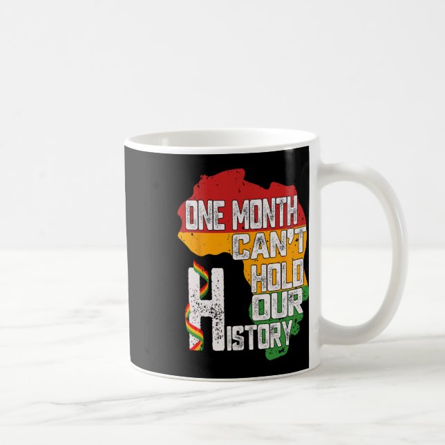 Caneca De Café Mês da História Negra Um Mês Não Pode Segurar Noss (Direita)