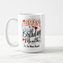 Caneca De Café Mês de aniversário de fevereiro, Mês inteiro, Capr
