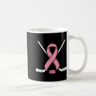Caneca De Café Mês de consciência do câncer de mama de Hóquei no 
