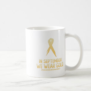 Caneca De Café Mês De Consciência Do Cancer Infantil Em Setembro