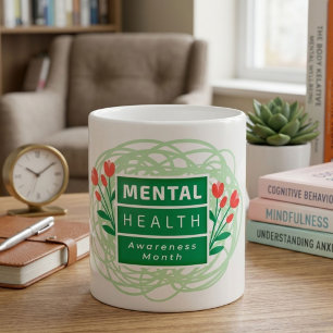 Caneca De Café Mês de Conscientização da Saúde Mental