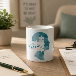 Caneca De Café Mês de Conscientização da Saúde Mental