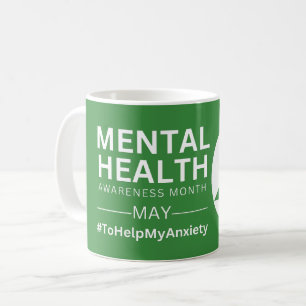 Caneca De Café Mês de Conscientização da Saúde Mental    Ansiedad