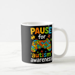 Caneca De Café Mês de Conscientização do Autismo de Gamer 2025 Cr
