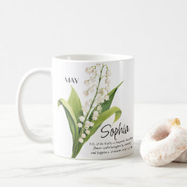 Caneca De Café Mês de Nascimento Pode Flor Personalizado