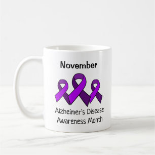 Caneca De Café Mês de Sensibilização para a Doença de Alzhei