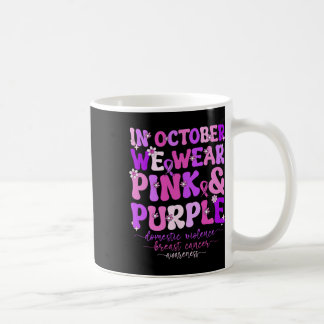 Caneca De Café Mês De Sensibilização Para A Violência Doméstica E