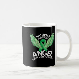 Caneca De Café Mês do Herói da Fita Verde Anjo Câncer de Fígado
