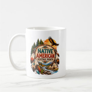 Caneca De Café Mês do Patrimônio Nativo Americano Design da Natur