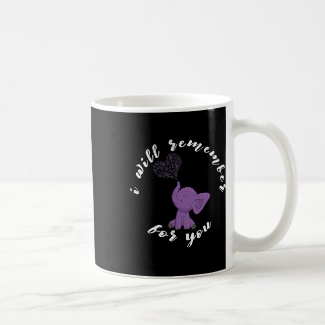 Caneca De Café Mês I Fim Laço Roxo Elefante 1  (Direita)