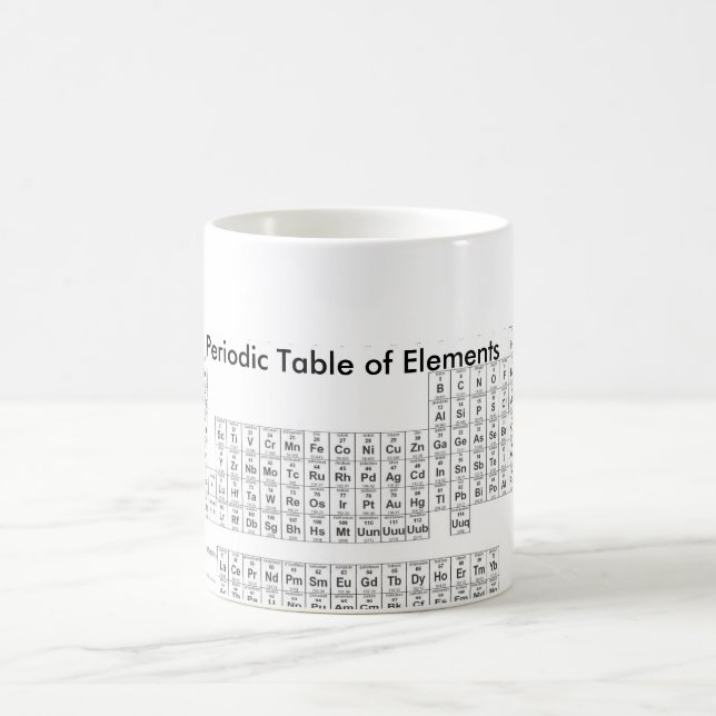 Caneca De Café Mesa de elementos periódica (Centro)
