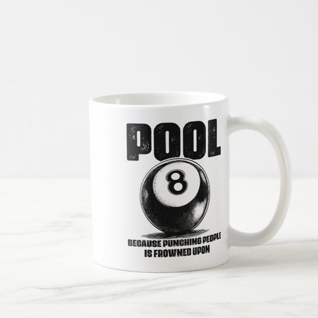 Caneca De Café Mesa Engraçada Bilhetes De Piscina De 8 Ll Preto L (Direita)