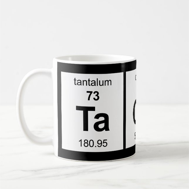Caneca De Café Mesa periódica dos TaCoS (Esquerda)