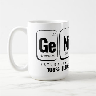 Caneca De Café Mesa Periódica GENiUS - Design de Ciência Engraçad