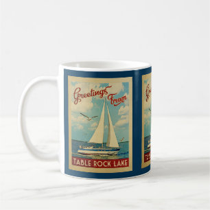 Caneca De Café Mesa Rock Lake Sailboat Viagens vintage Missouri