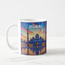 Caneca De Café Mesquita Grand de Dubai UAE Pôr do Sol