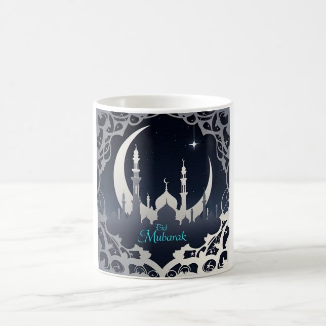 Caneca De Café Mesquita Silver Eid Mubarak (Centro)