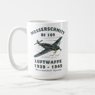 Caneca De Café Messerschmitt Bf 109 Luftwaffe da Segunda Guerra M