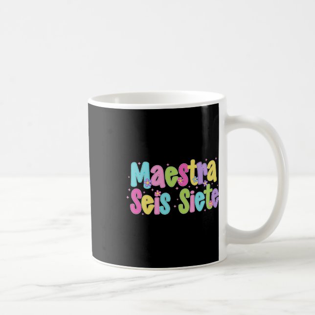 Caneca De Café Mestra Seis Sete 67 Professora Bilíngue Espanhol F (Direita)