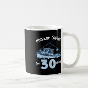 Caneca De Café Mestrado Byiter Por 30 Anos De Pesca aniversário d