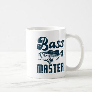 Caneca De Café Mestre de pesca engraçado de boca grande homens mu