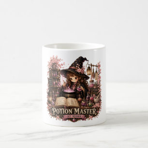 Caneca De Café Mestre de Poções em Ação Fada Fantasia Fofo