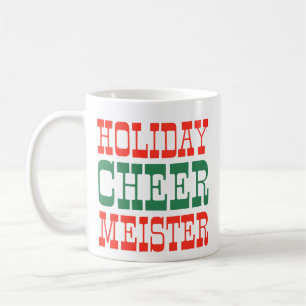 Caneca De Café Mestre do Espírito Natalino   Vermelho e Verde Fes