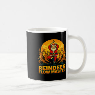 Caneca De Café Mestre do Fluxo de Rena Yoga Papai Noel Natal Feri