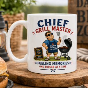 Caneca De Café Mestre Grill Chefe