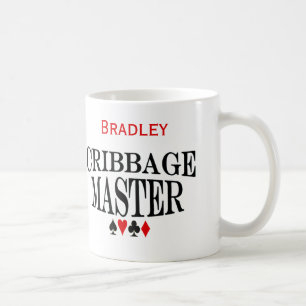 Caneca De Café Mestre personalizado de Cribbage