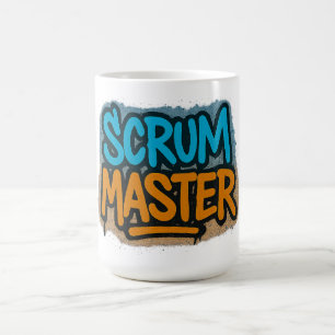 Caneca De Café Mestre Scrum Grafite
