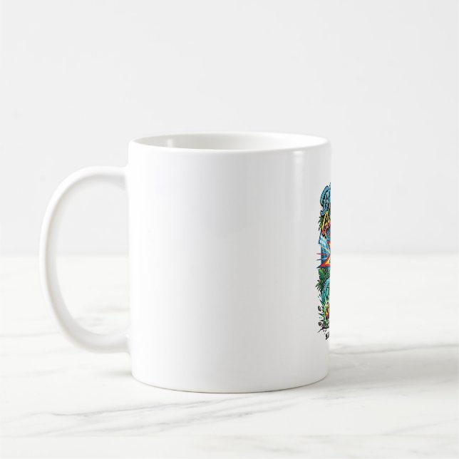 Caneca De Café Meta Energética do Golpe do Congo RD Esqueleto Naç (Esquerda)