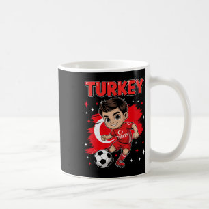 Caneca De Café Meta Kid Objetivo Cartoon Türkiye Bandeira Turca P