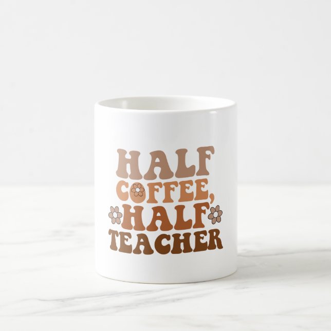 Caneca De Café Metade Café Metade Professor Volta às Aulas Profes (Centro)