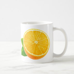 Caneca De Café Metade da fruta laranja