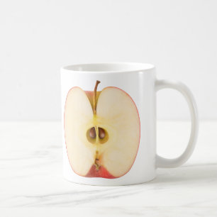 Caneca De Café Metade de maçã vermelha