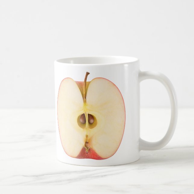 Caneca De Café Metade de maçã vermelha (Direita)