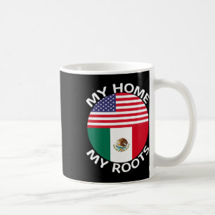 Caneca De Café Metade do México Meio Bandeira Americana Usa Méxic
