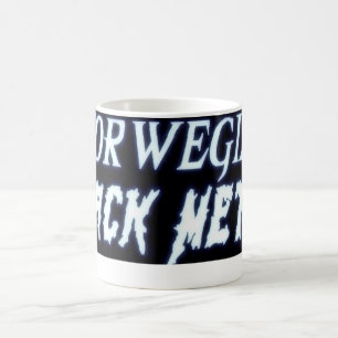 Caneca De Café Metal preto norueguês "caneca "