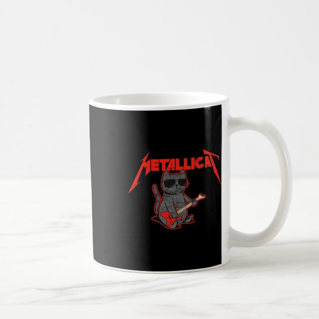 Caneca De Café Metallicat - Engraçado Cat 3 (Direita)
