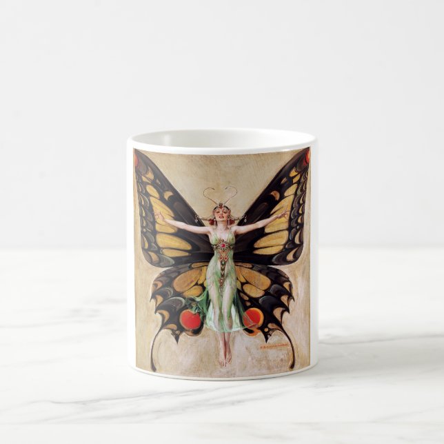 Caneca De Café Metamorfose da Flapper para a Borboleta 1922 (Centro)