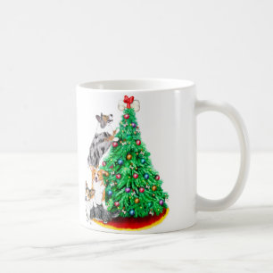 Caneca De Café Metas de Alcance do Corgi Cristmas