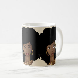 Caneca De Café Metas de Esquadrão | Afro preto | Cerco