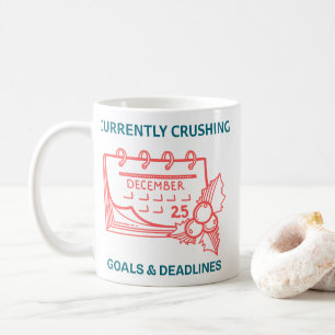 Caneca De Café Metas Esmagadoras de Motivação Prazos